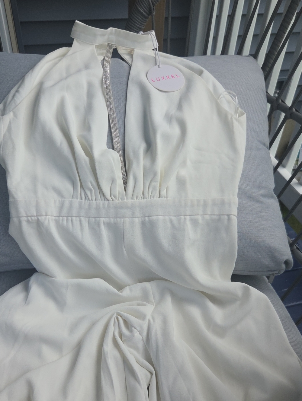 Luxxel Cream Romper NWT